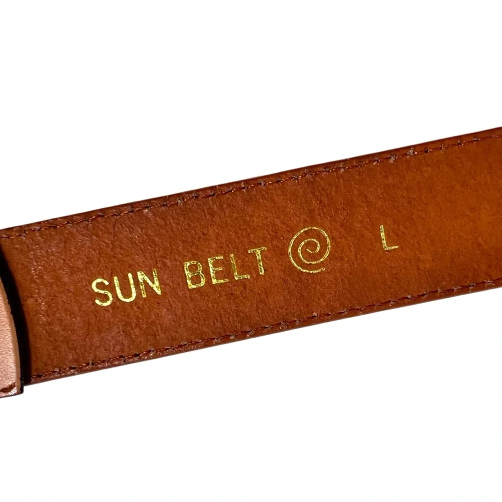 Sunbelt Belt Southwestern Embellished Animal Studded Light Brown Belt